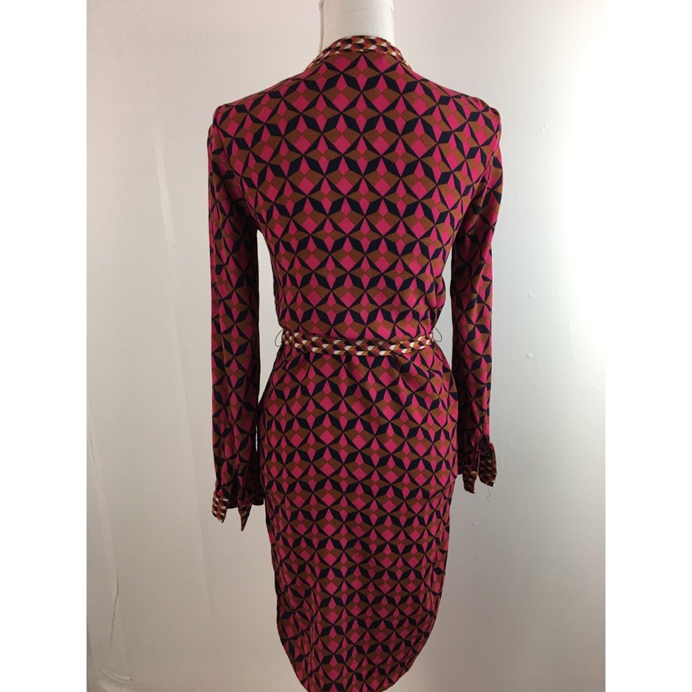 Zara Woman Geometric Long Sleeve Shirt Dress Sz XS - Picture 3 of 8
